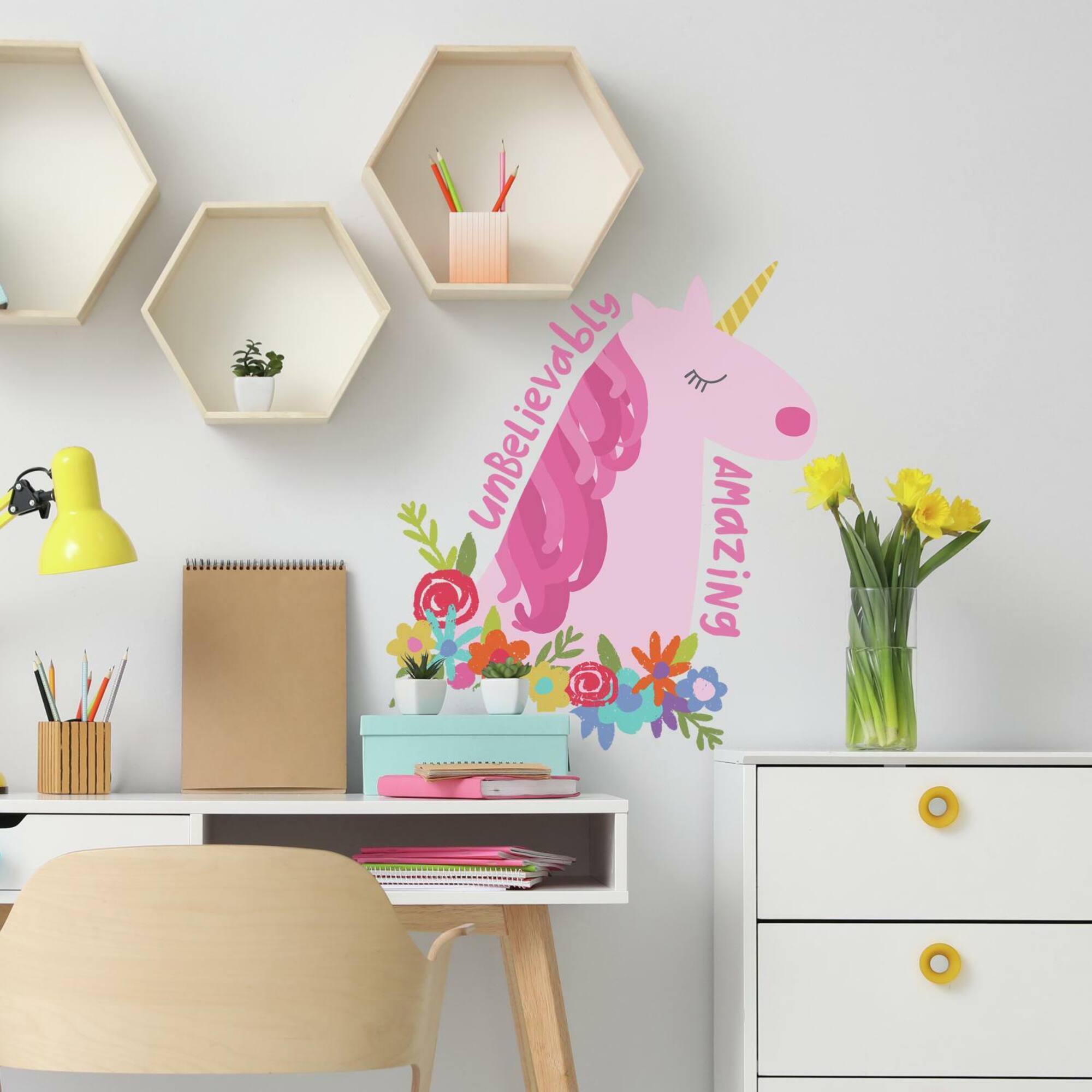 RoomMates Unicorn Peel & Stick Giant Wall Decals